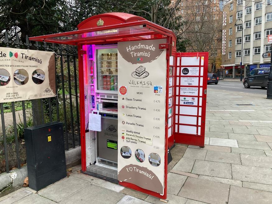 This Phone Box Sells Tiramisu And We Re Not Even Dreaming Londonist