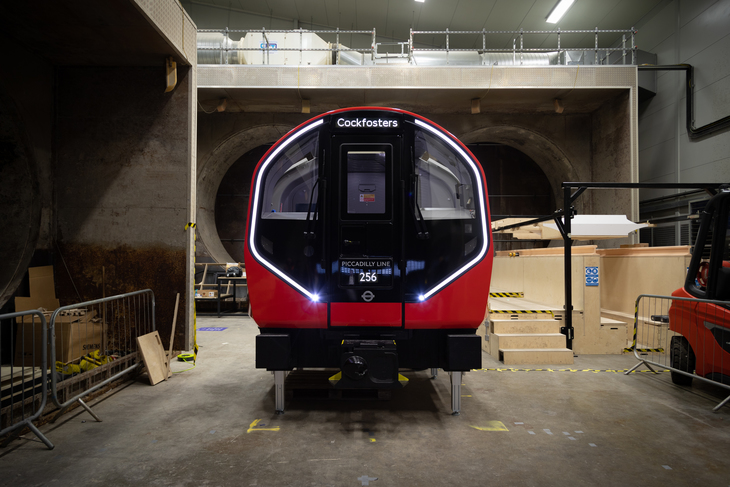 A mock up frontage of the new tube train