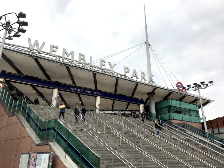 The front of Wembley Park station