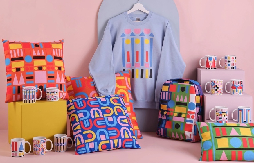 A load of trippy tube merch