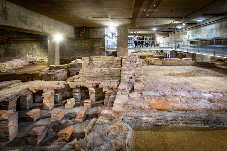 Billingsgate Roman House and Baths: the foundations of the house and baths