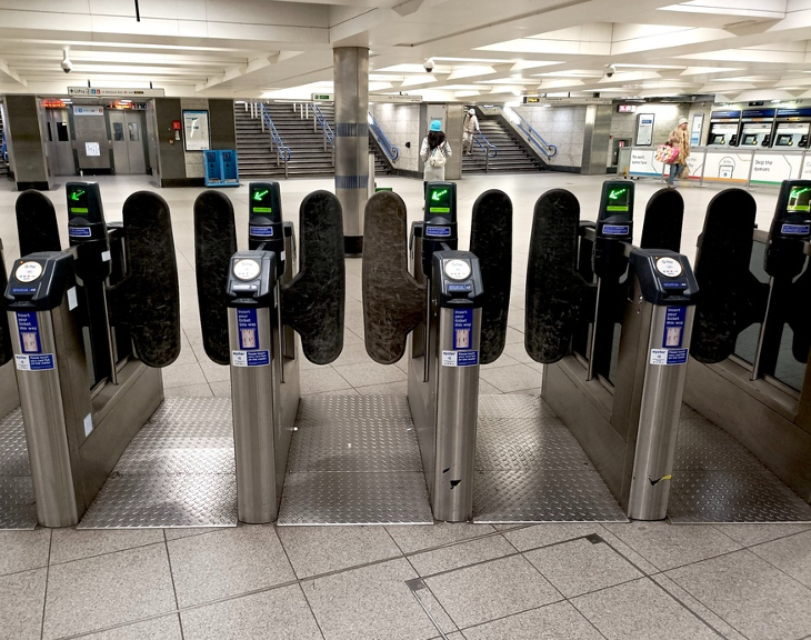 Tube station barriers