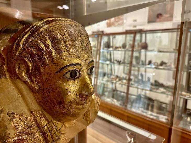 Golden head in Petrie Museum