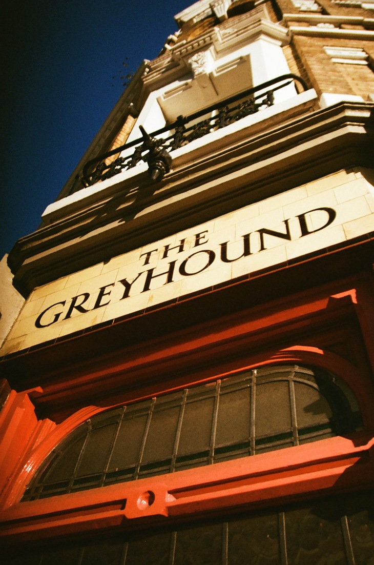 The front of the Greyhound pub