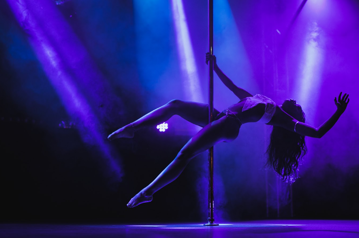 A pole dancer