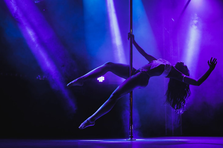 A pole dancer 