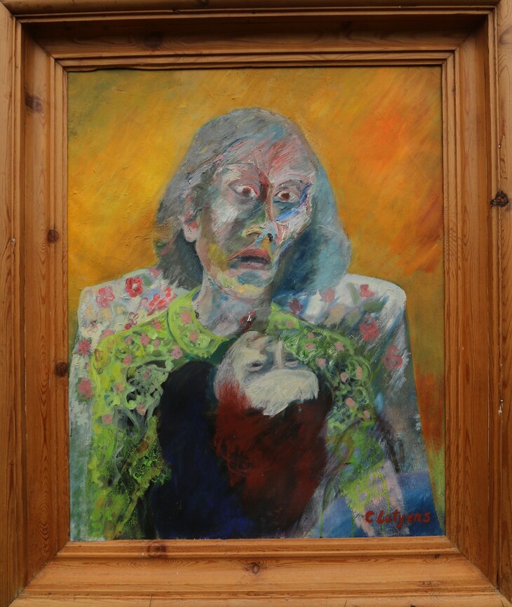 A painting of a person suffering from loss