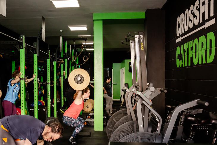 People working out in a gym