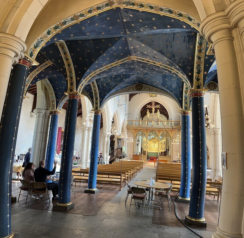 Interior of the church of All Saints in Carshalton