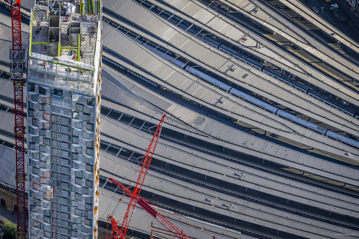 A high rise being built near London Bridge station