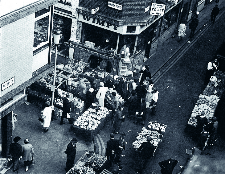 Berwick Street Market from above