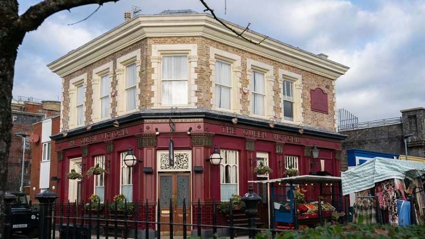 Exterior of the Queen Vic pub