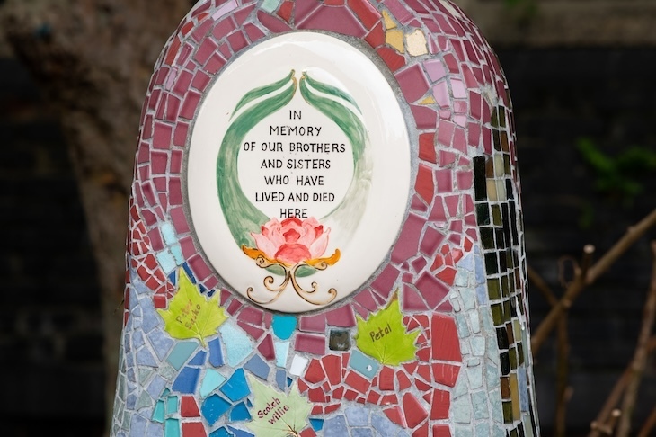 A memorial to homeless people in st johns church waterloo
