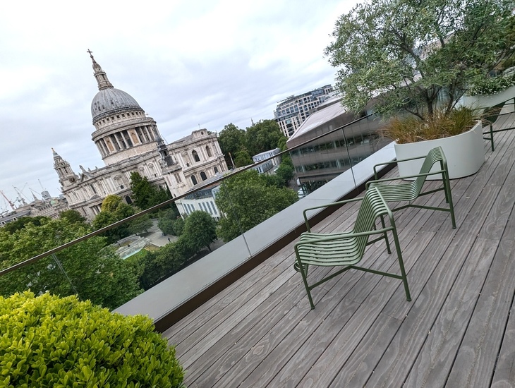 Seats overlooking St Paul's