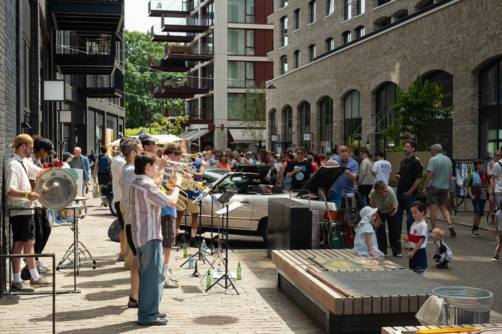 A band playing live music