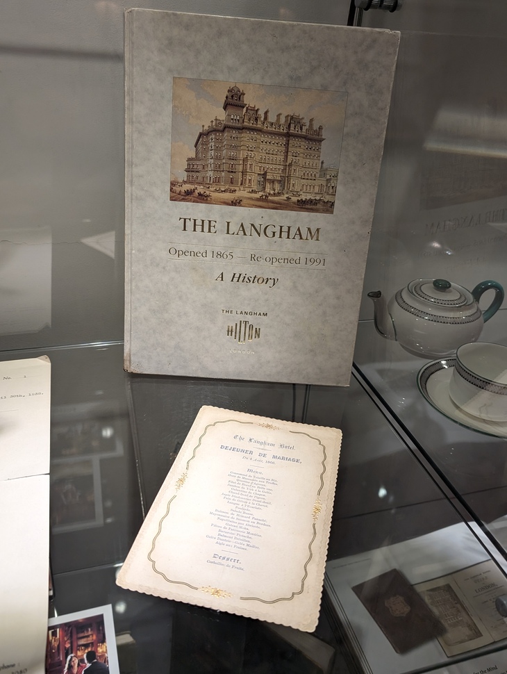 A Langham hotel menu