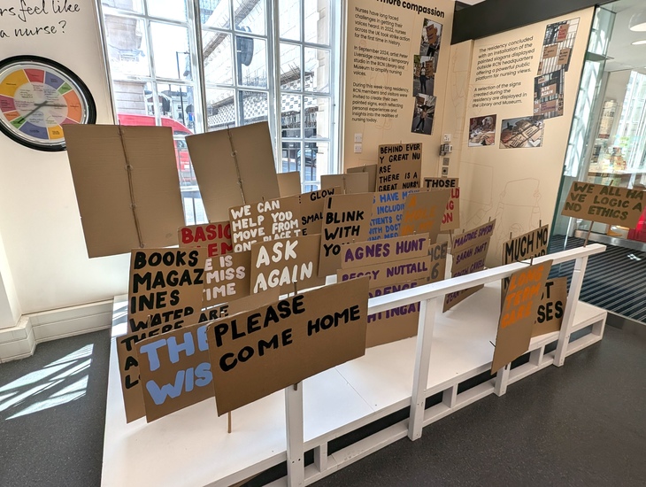A collection of protest style banners