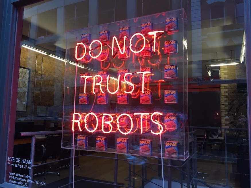 Do not trust robots in neon