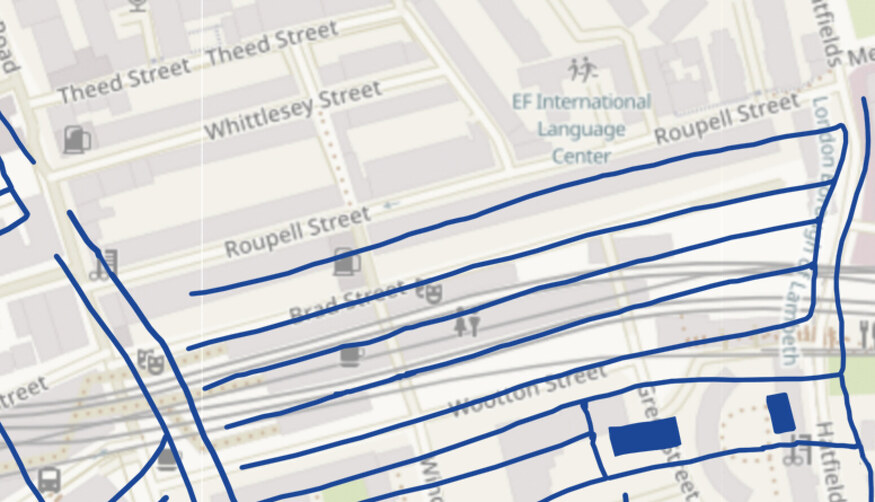 The water under roupell street area