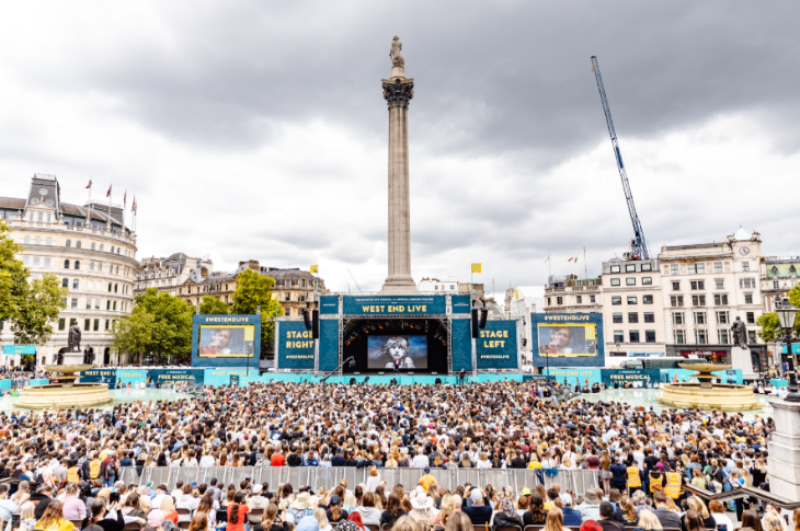 Crowds in Trafalgar Square