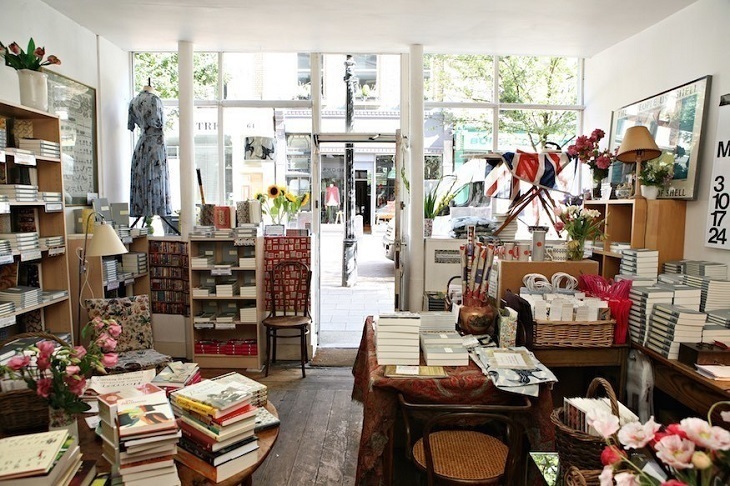 A beautifully cluttered bookshop