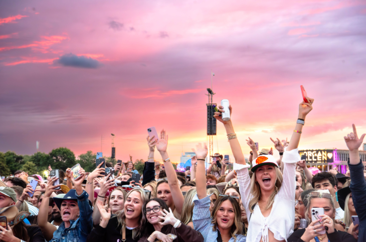 People partying at a festival