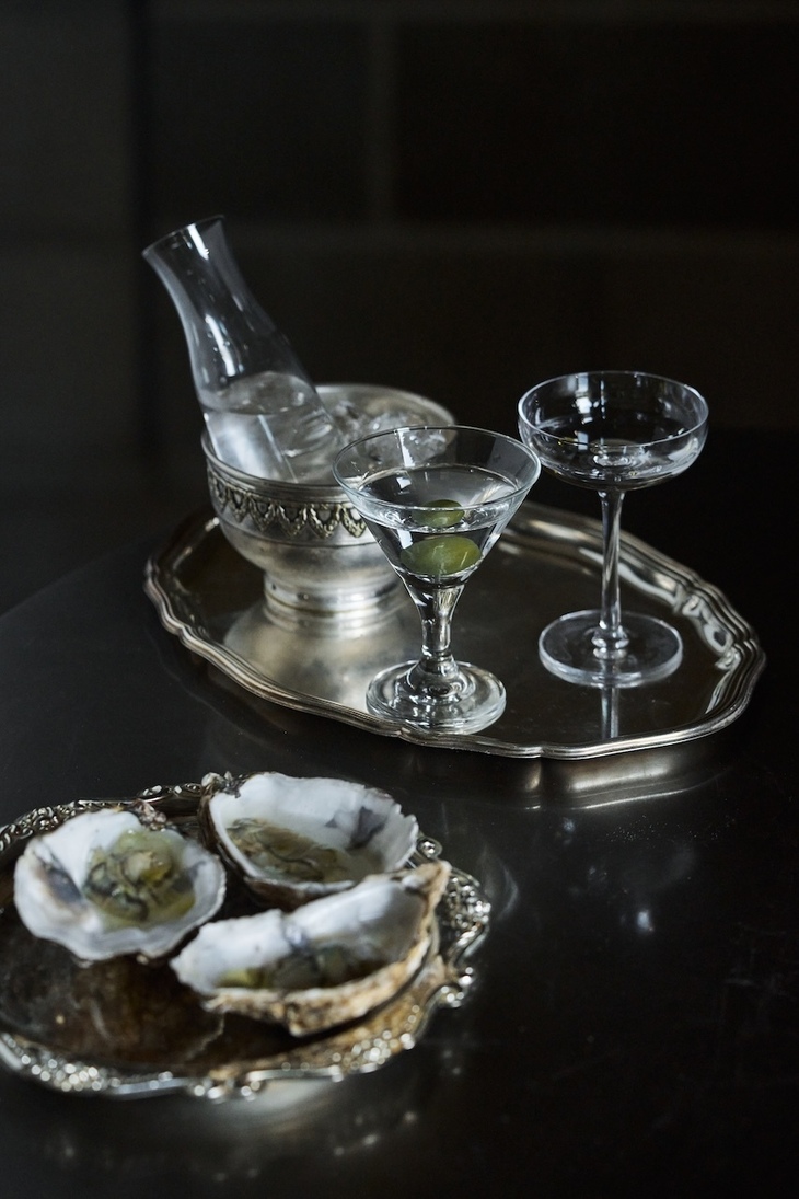 Martinis and oysters