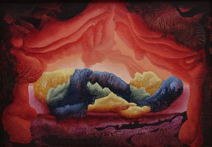 An abstract painting of an alcove