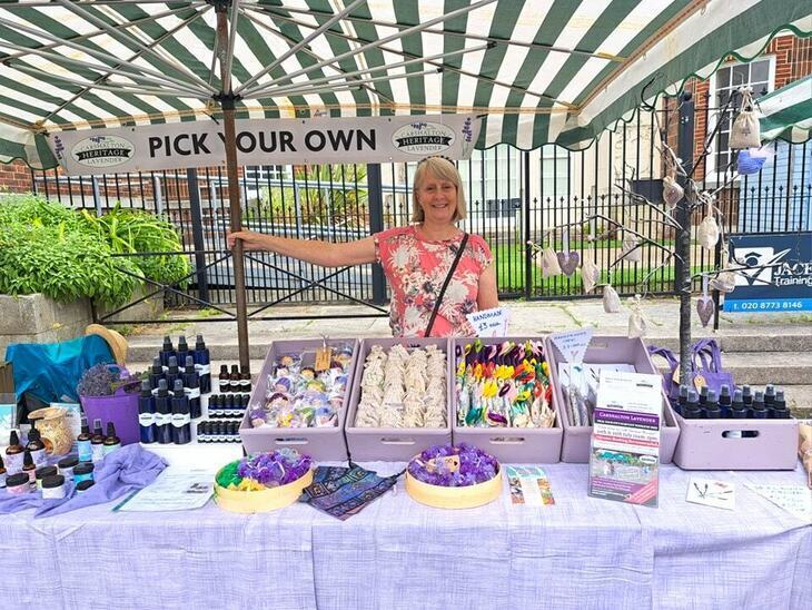 A lavender seller