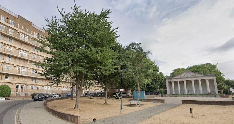 A classic temple in a Clapham housing estate