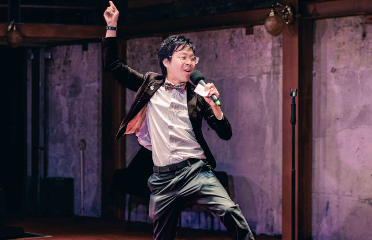 A comedian on stage