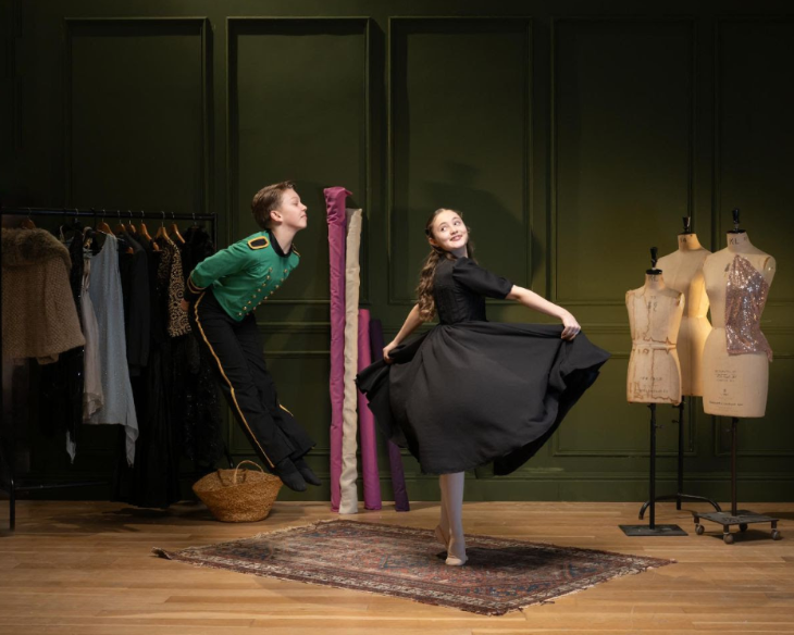 Two young performers dancing