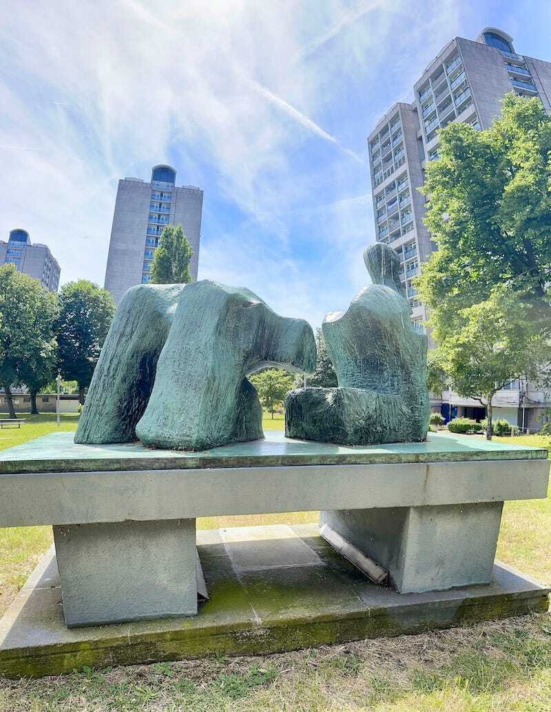 A Henry Moore sculpture on a Kennington estate