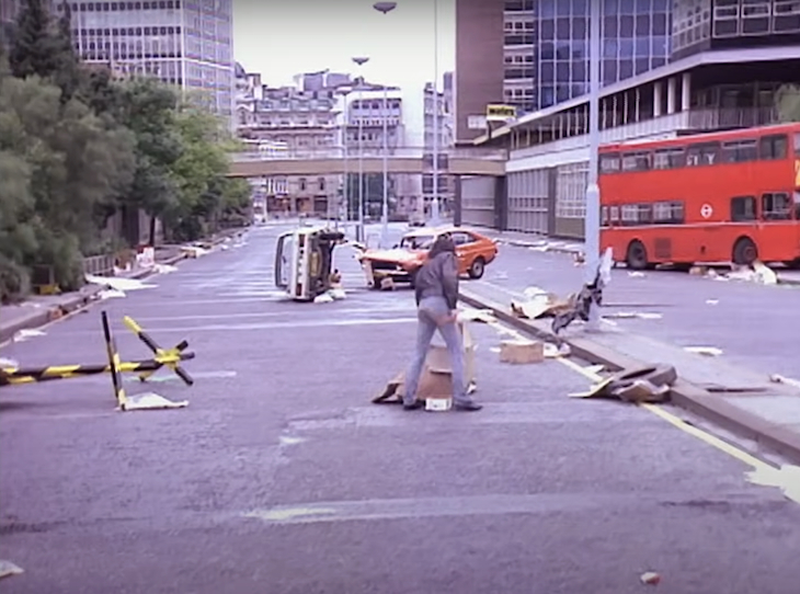 London Wall covered in litter and crashed vehicles from Life on Your Own