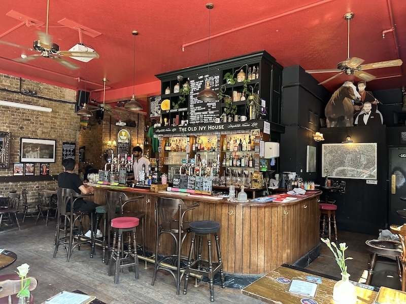 Bar of the old ivy house