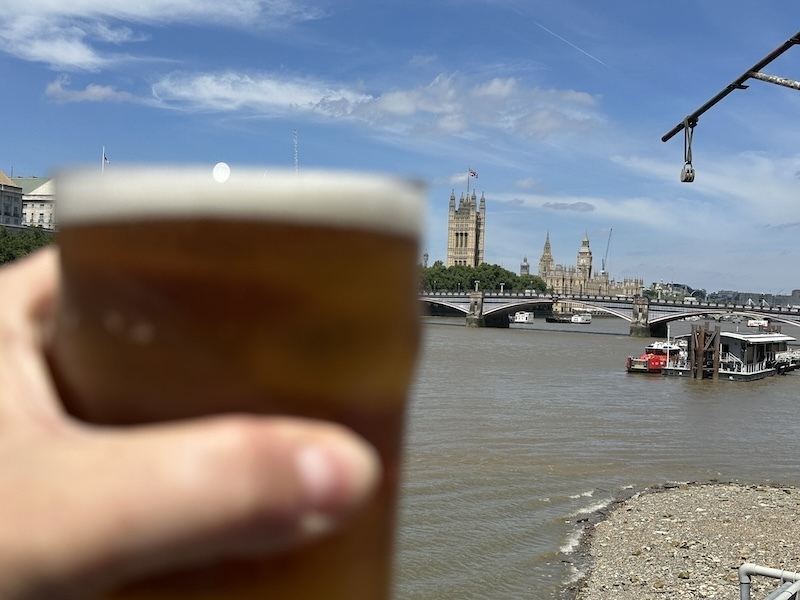 A pint raised to the Houses of Parliament
