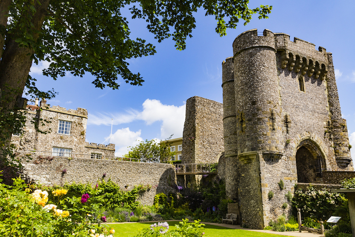 Things to do in Lewes: the stone arch entrance to Lewes Castle