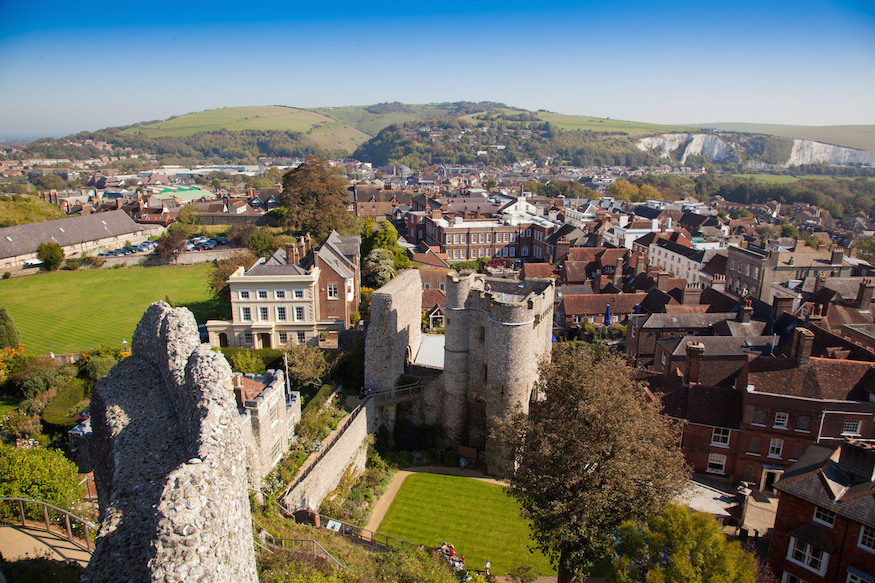 Visit Lewes: A bird's eye view of Lewes Castle and the town