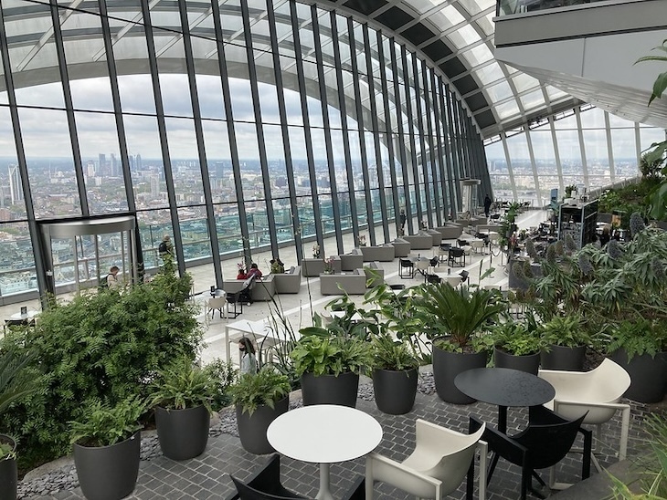 Inside the sky garden at 20 fenchurch street