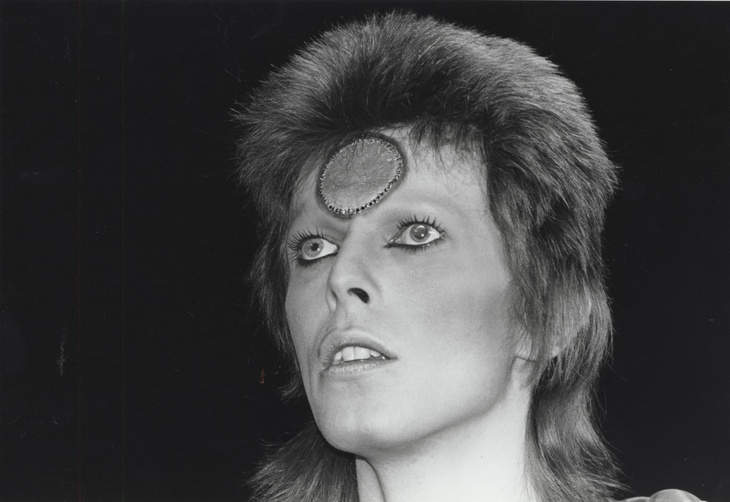 A close-up of Bowie