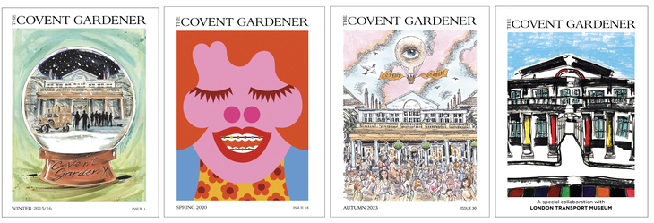 Various covers of the magazine