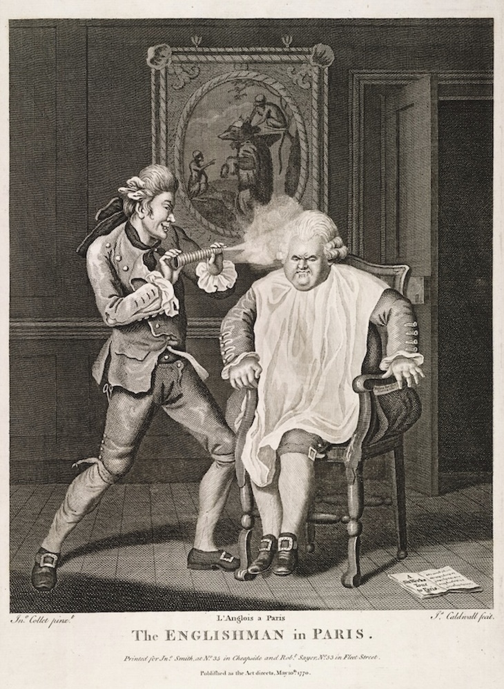 An Englishman getting his hair done in Paris