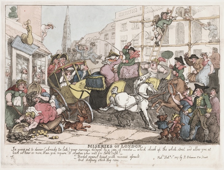 A chaotic scene of London