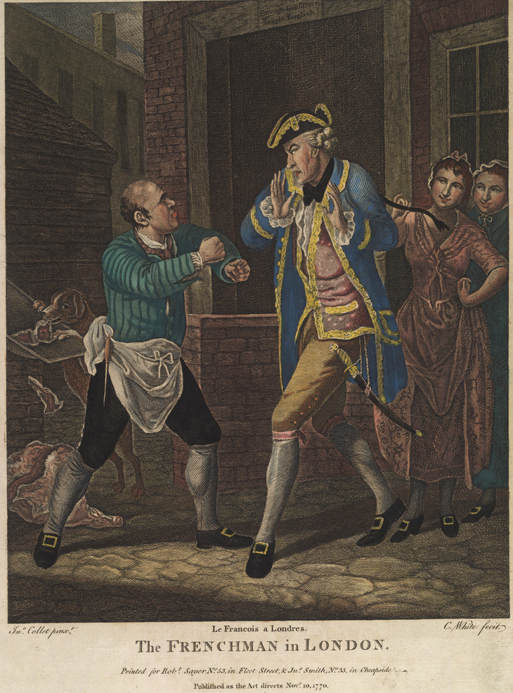Cartoon of a Frenchman in London