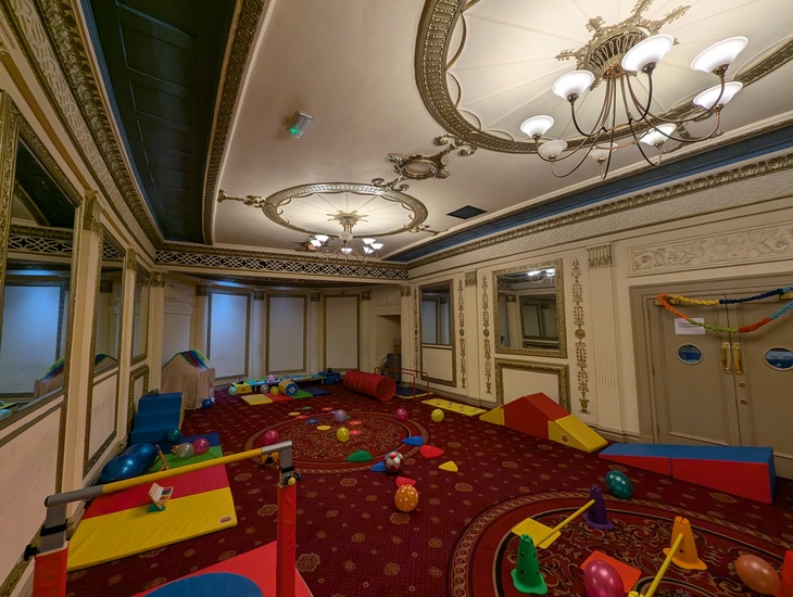 A soft play area in a lobby