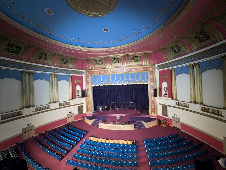 A view of the auditorium from above