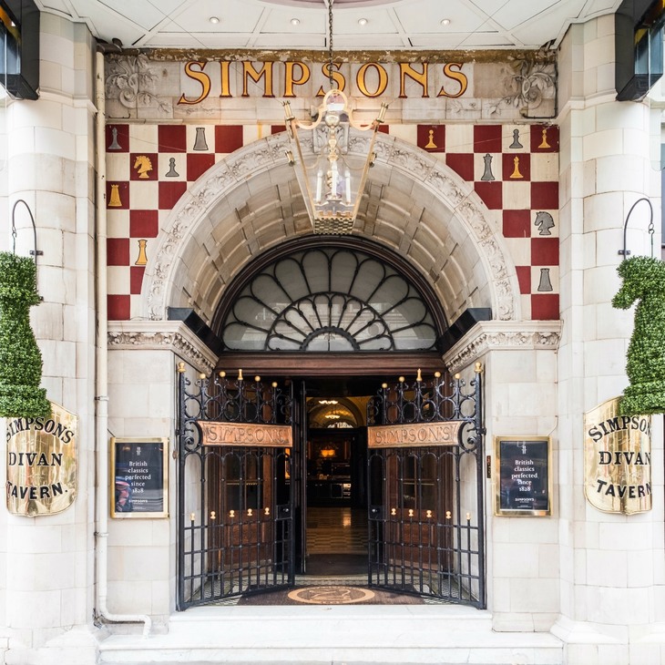 The frontage of Simpson, featuring a chess board