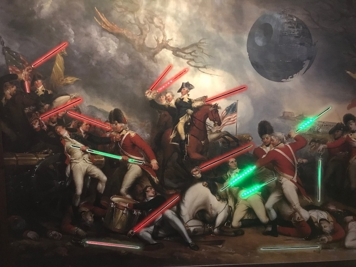 An old skool picture but with light sabres