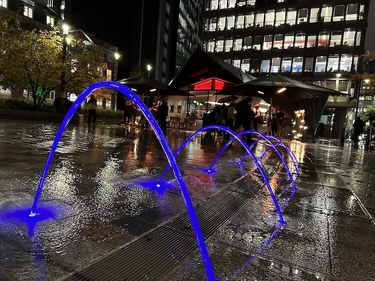 Aldgate Square play fountain