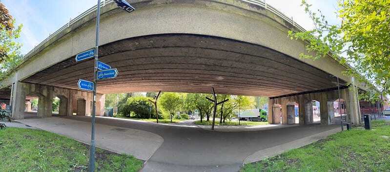 Chiswick flyover panorama